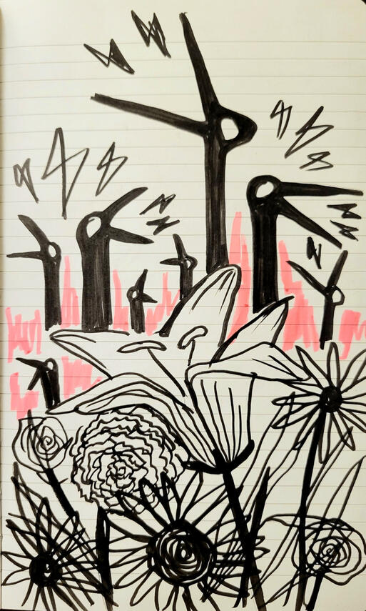 Untitled [marker on notebook paper] (January 2021)